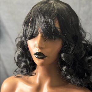 Black Curly Synthetic Wig